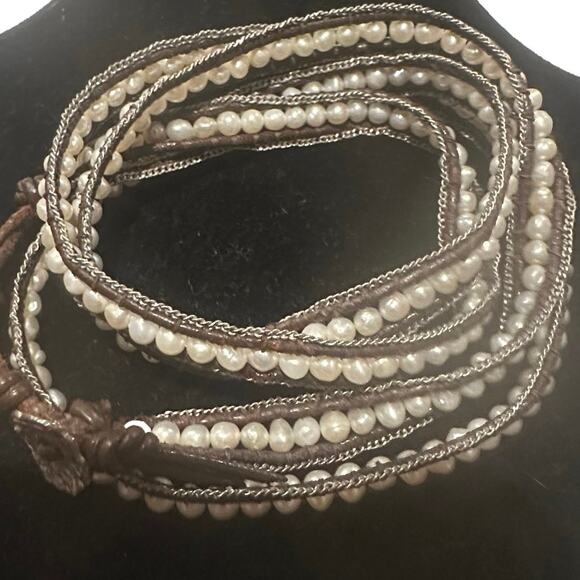 Gorgeous Petite Pearl Wrap Bracelet - Picture 2 of 4